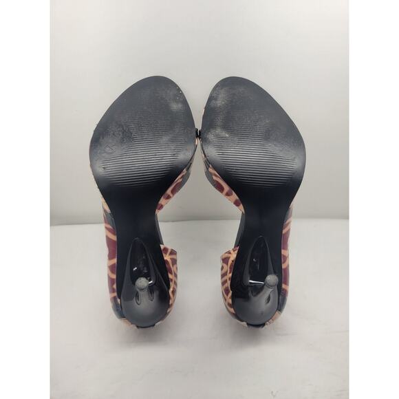 Carlos Santana Roulette Pink Roses High Heels Open Toe Womens Stilettos Size 7M - Picture 6 of 8